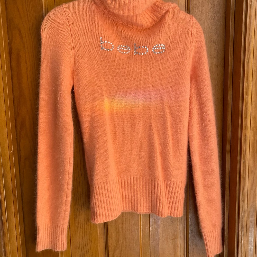bebe Orange Turtleneck Sweater - Picture 3 of 7